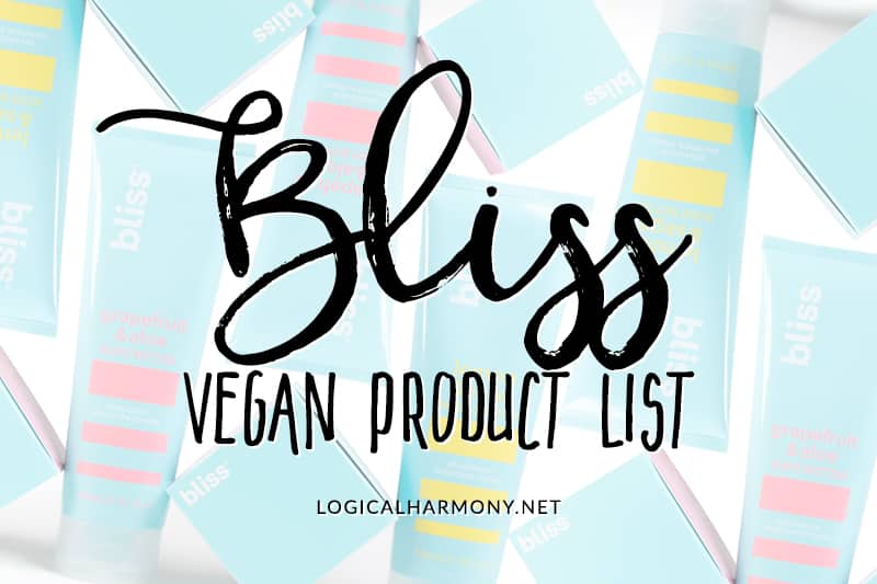 Bliss Vegan Products List